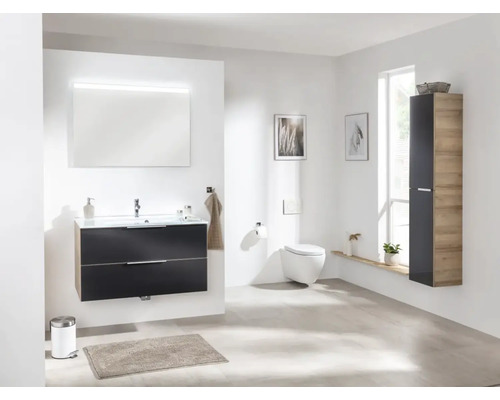 Hoge kast FACKELMANN B.brillant BxHxD 30 x 162 cm x 31,8 cm Frontkleur antraciet glans 84057