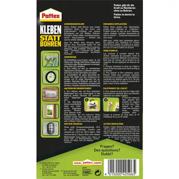 Klebe-Strips Kleben statt Bohren