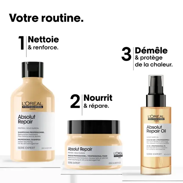 L'Oréal Professionnel Serie Expert Absolut Repair Trio conjunto para cabelos danificados