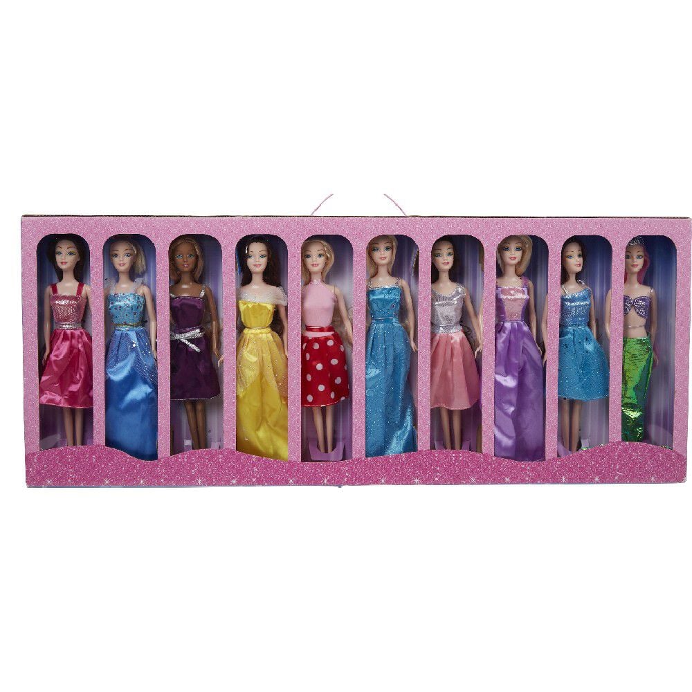 Poupée mannequin en robe de princesse x 10