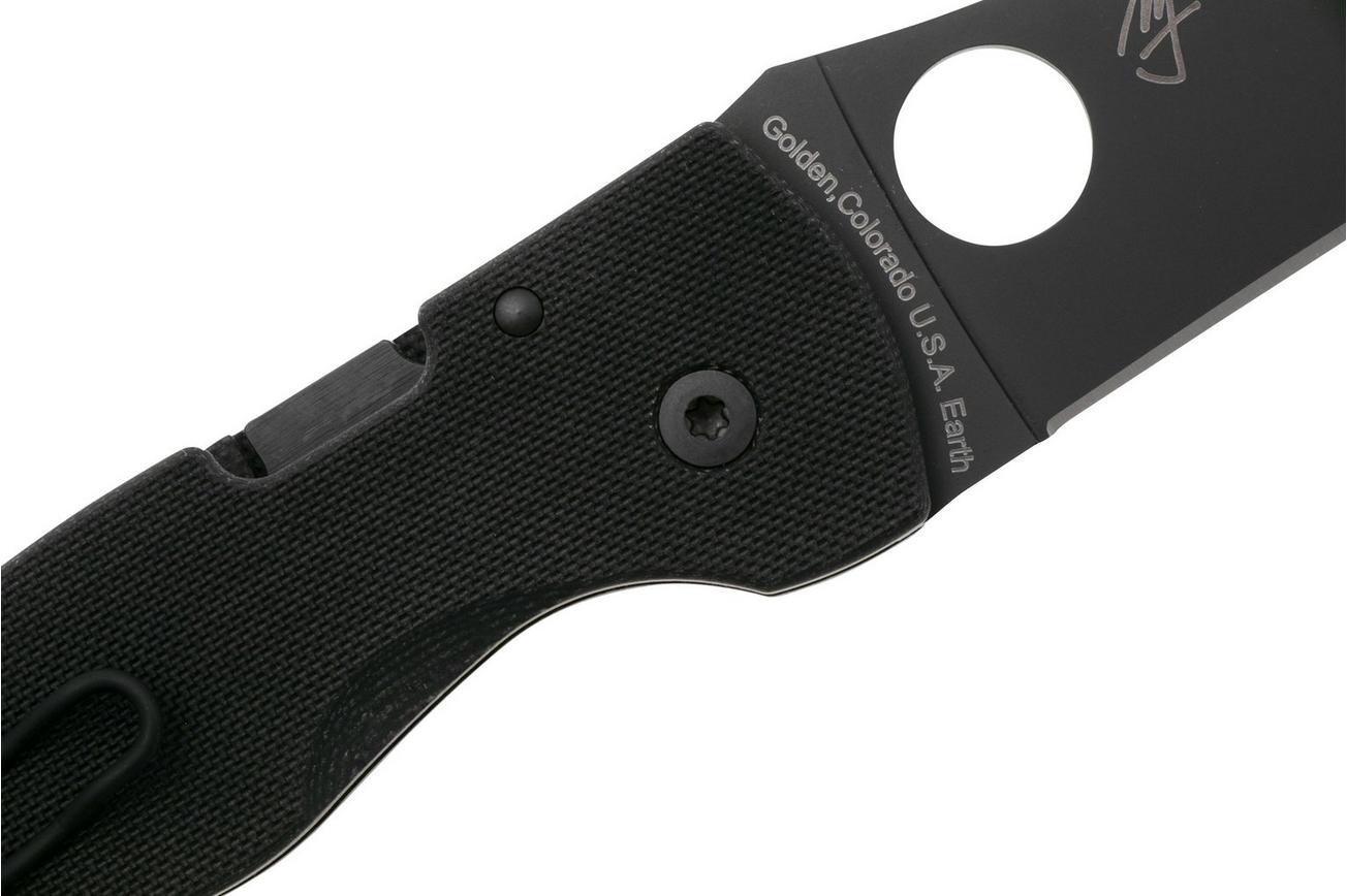 Spyderco MicroJimbo Black C264GPBK Black G10, zakmes, Michael Janich design