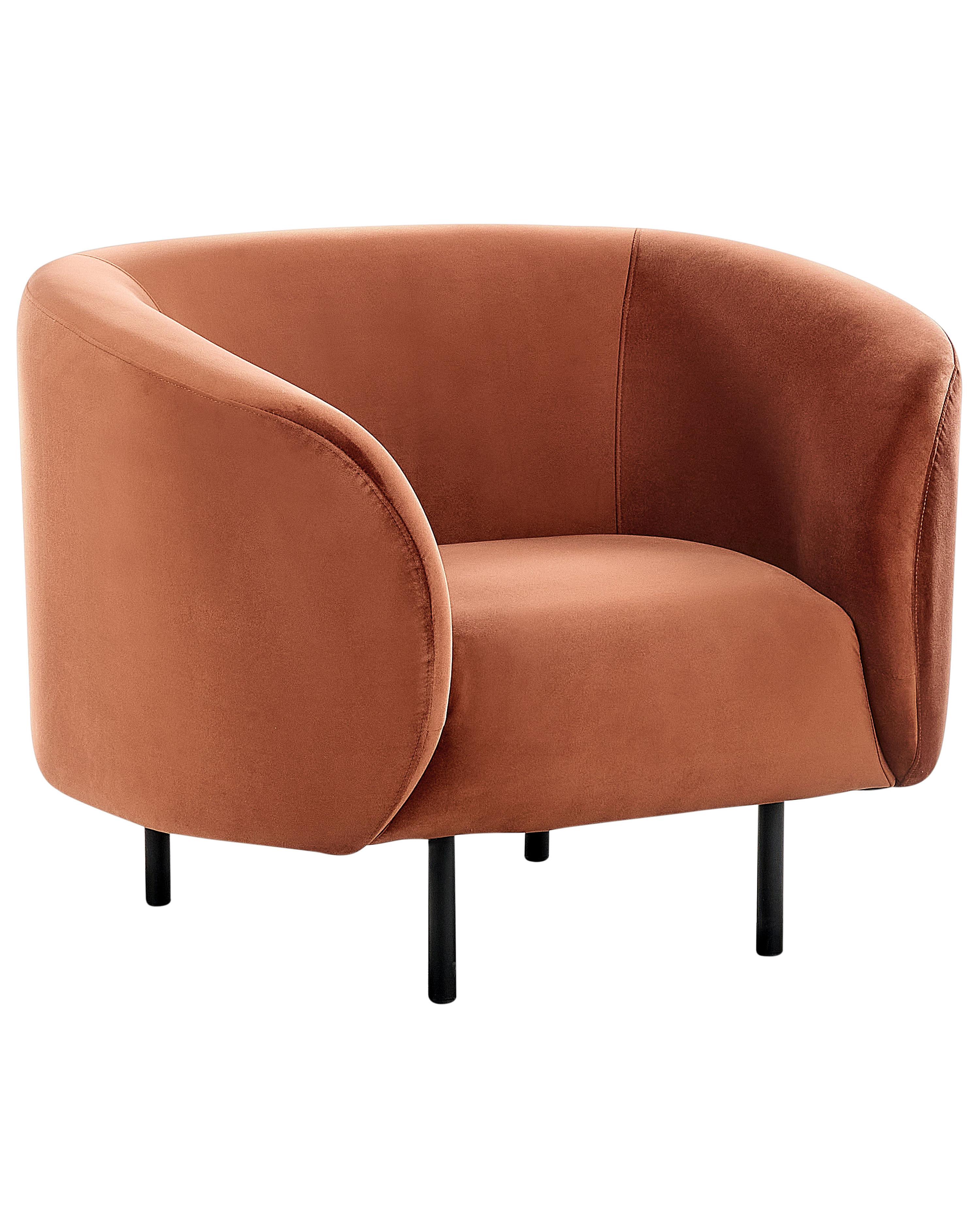 Fauteuil LOEN Fluweel Oranje