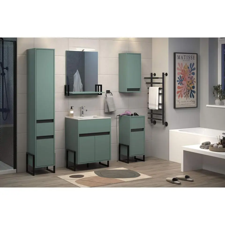 Hioshop Matix badkamerkast blauw- grijs