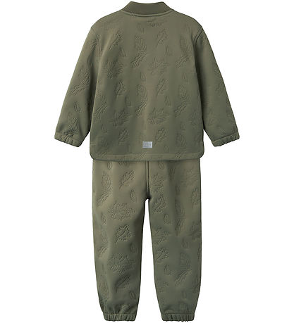 Name It Softshell-Set m. Fleece - NmmMars - Quilt - Dusty Olive