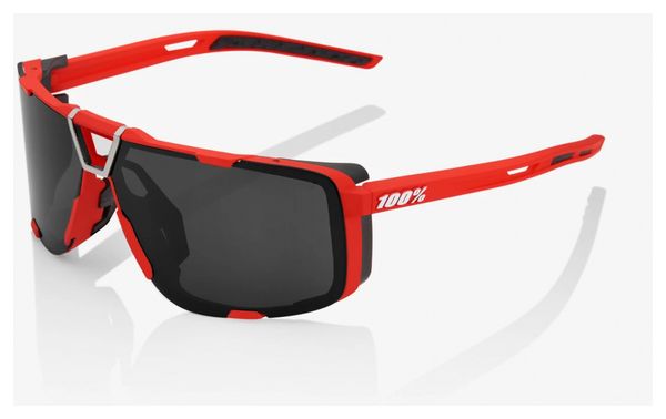 Lunettes de soleil 100% Eastcraft - Soft Tact Rouge - Verres Miroir Noir