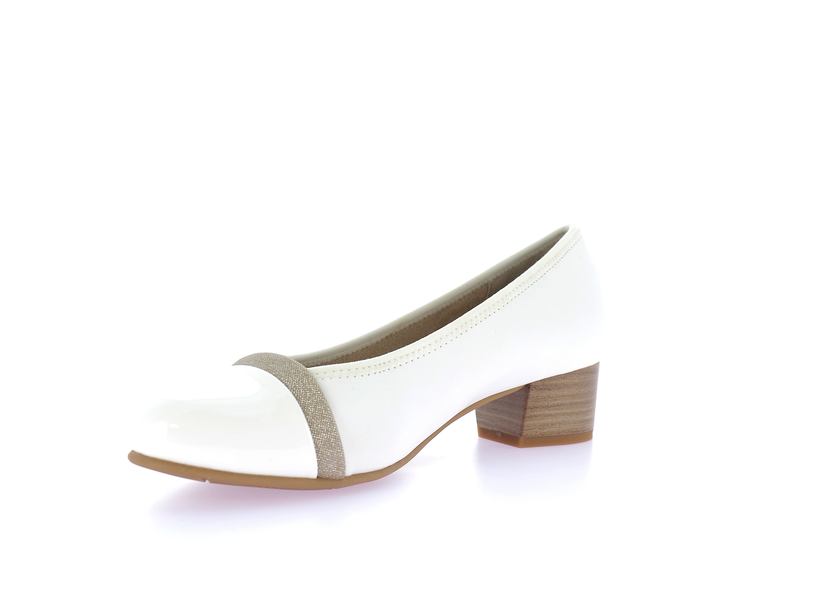 Jana  shoes-22367 Matières combinées Blanc-Or
