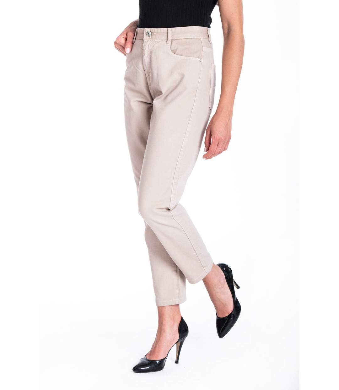 Jeans mom couleur NADIRA VERT