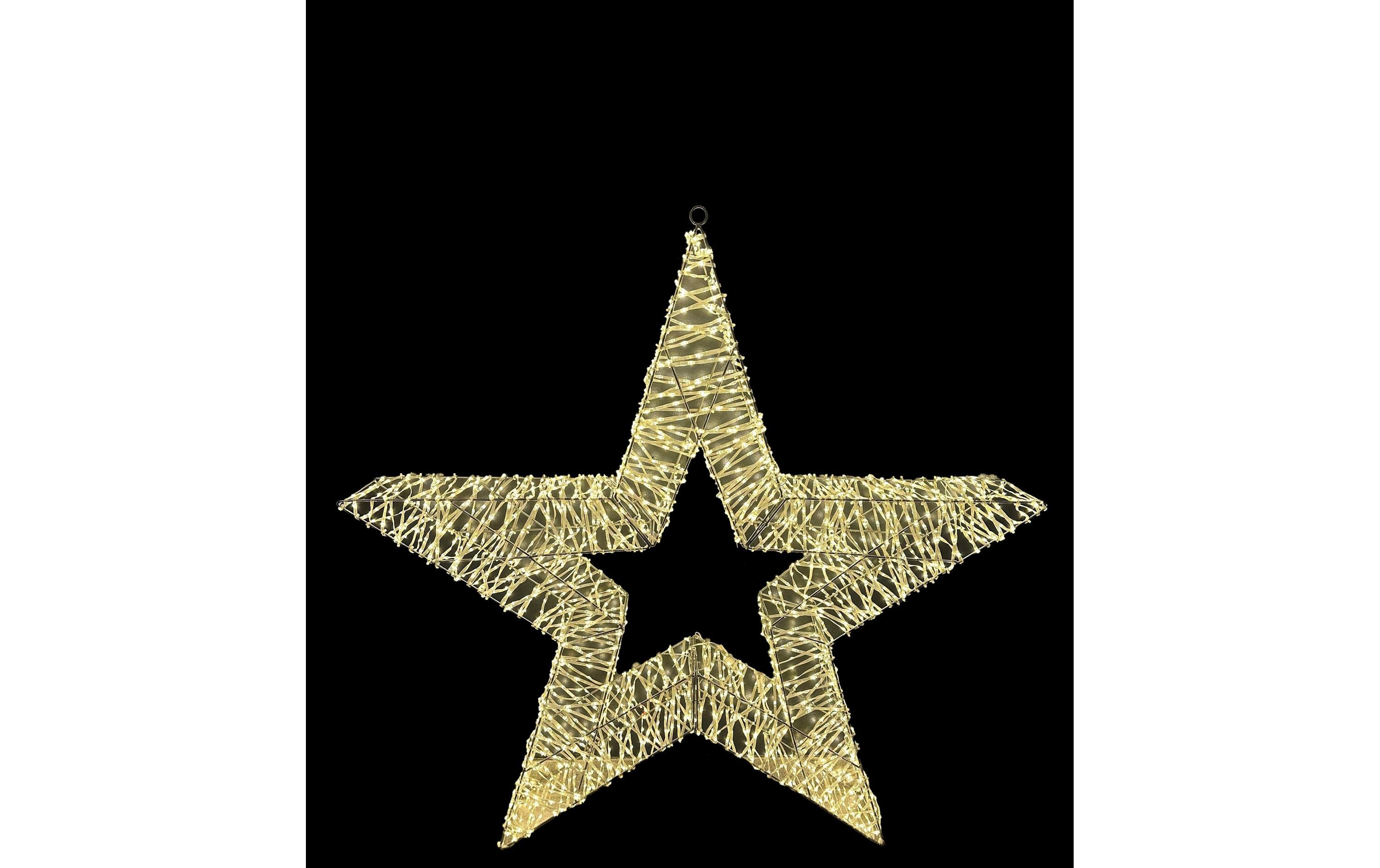 LED-Figur Stern, 2000 LEDs, 16 x 120 cm, Silber<br>LED Dekoration