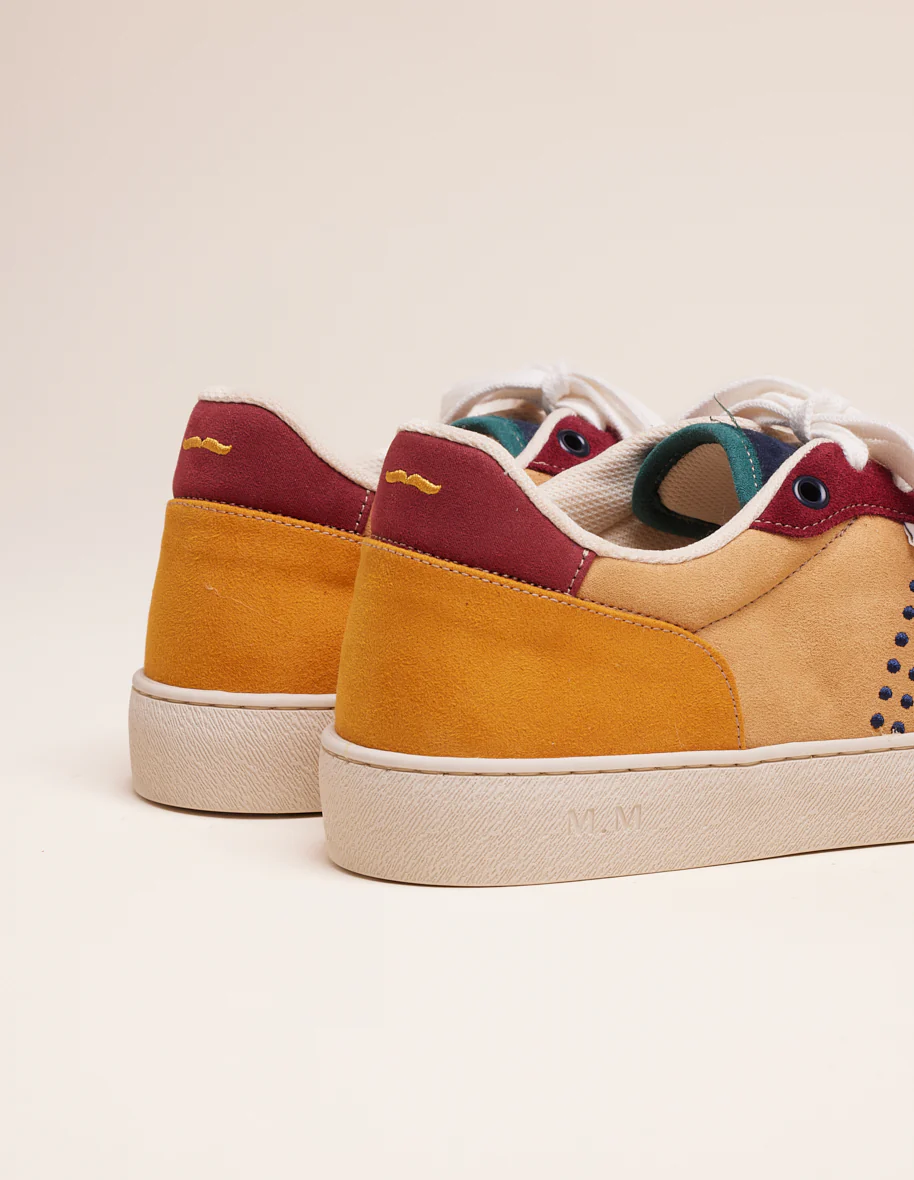 Baskets basses Arthur - Sapin crème bordeaux