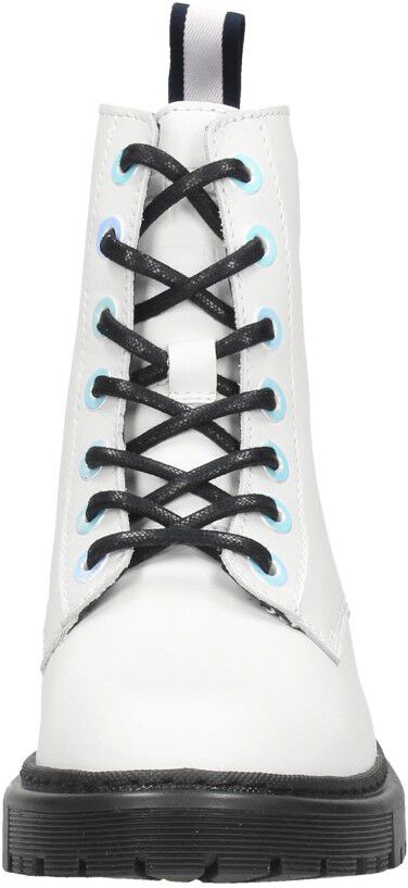 Tommy Hilfiger Iridescent Eyelets Flat boot wit