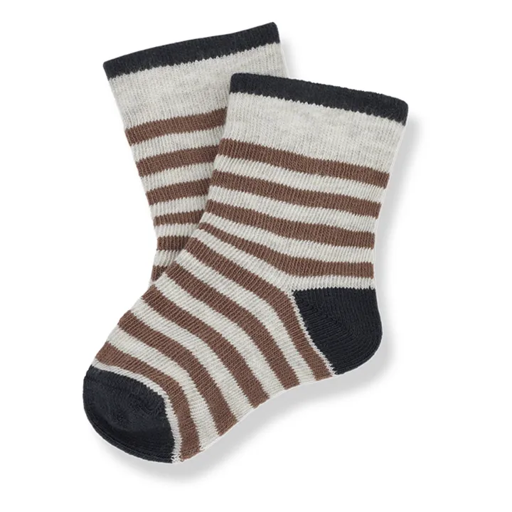 1+ in the family Chaussettes Terzo Rayées | Chocolat