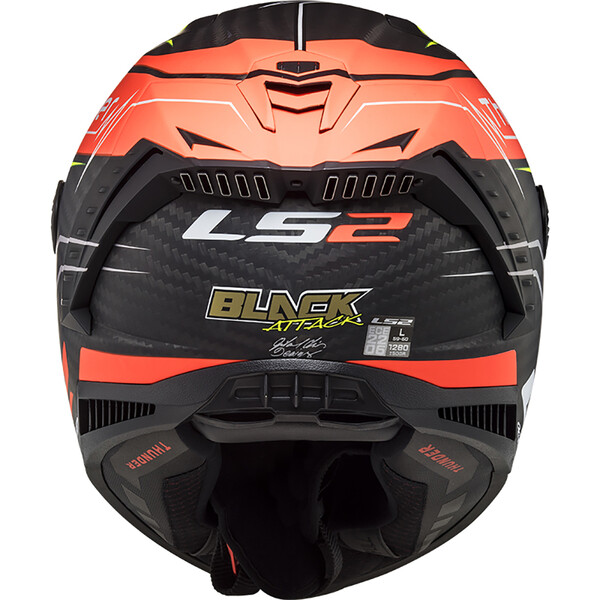 LS2 - Casque FF805 Thunder Carbon Replica Black Attack Noir / Jaune fluo / Rouge