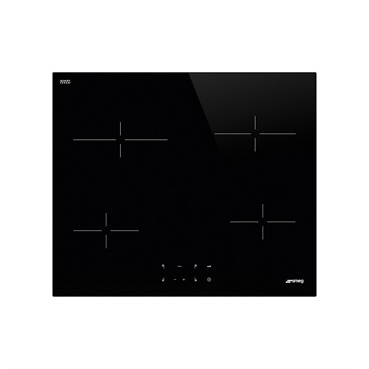 Plaque de cuisson en vitrocéramique 4 foyers Elementi L. 60 cm SE264TD1 Smeg verre noir