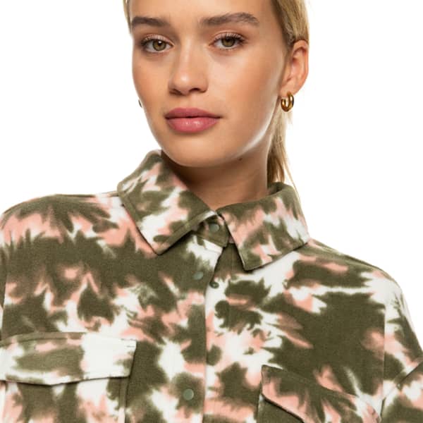 Veste polaire ROXY BECAUSE THE NIGHT PRINTED DEEP LICHEN GREEN NIMAL
