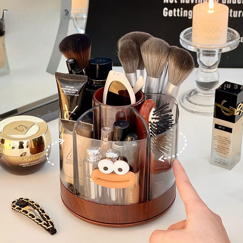 Yunikon - Transparante plastic houten bureau-organizer / Cartoon zelfklevende decoratie / Set