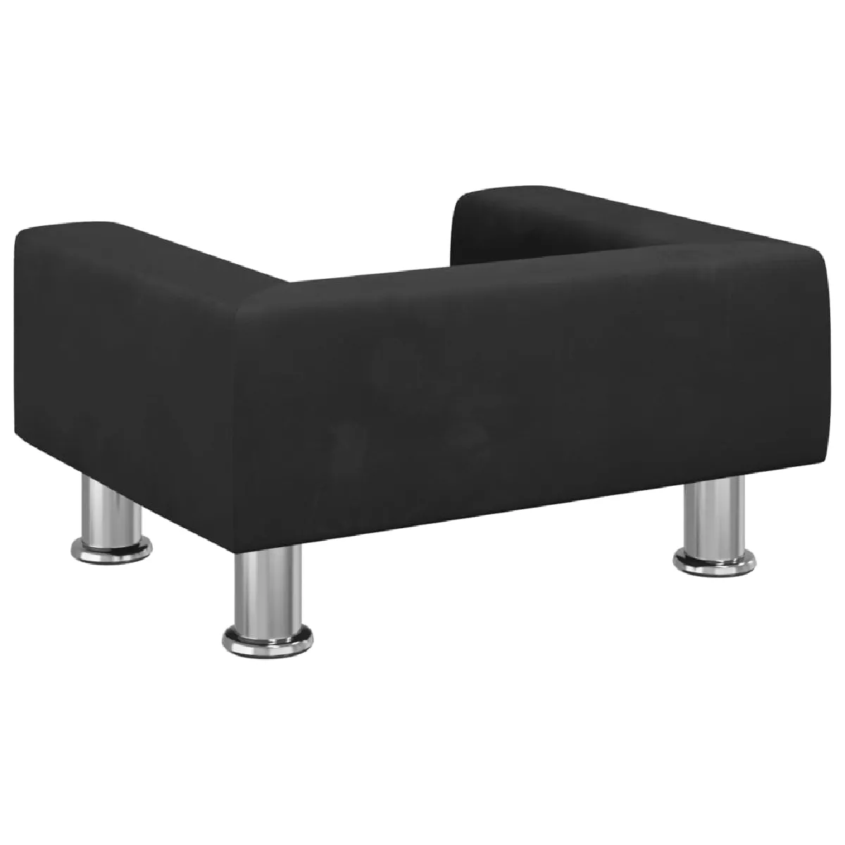 vidaXL Canapé Enfant Velours Noir Petit