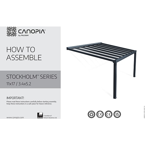 Palram - Canopia Stockholm overdækning med gardin