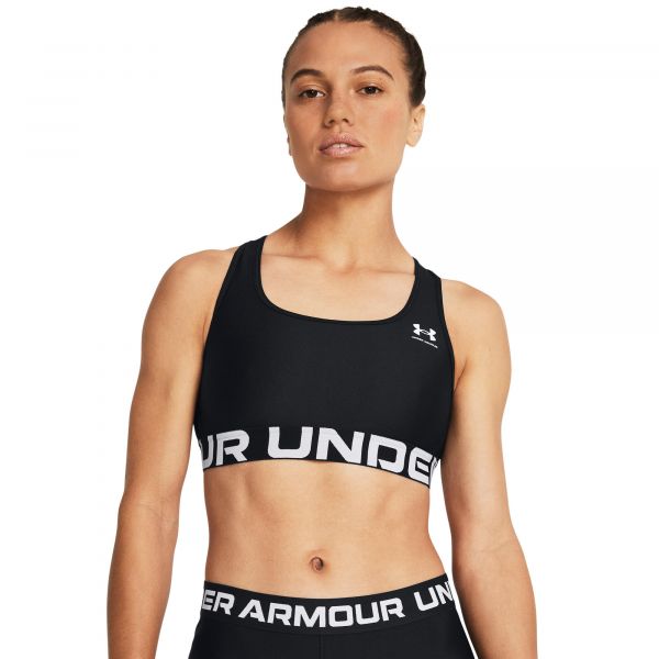 Under Armour Top de Fitness Heatgear® Armour Mid Branded Preto-l