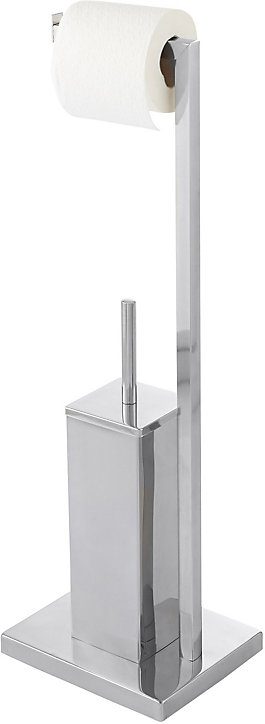 Serviteur WC GoodHome Kotra en inox l.22,4 x P.18 x H.69,5 cm
