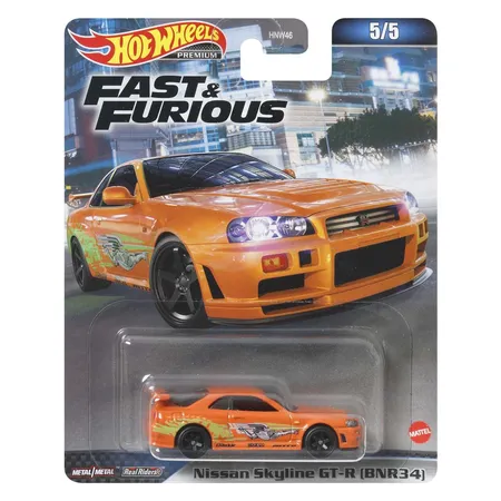 Hot Wheels Premium Fast & Furious Sortiment, 1 Stück, 5-fach sortiert