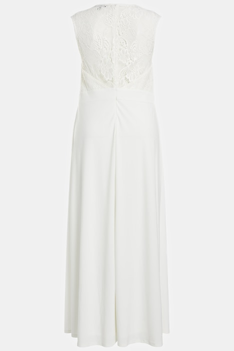 Hochzeitskleid, Spitze, V-Ausschnitt, ärmellos