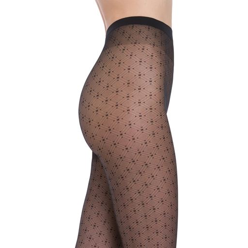 Wolford Diamond Net Strømpebukser, Sort, XL