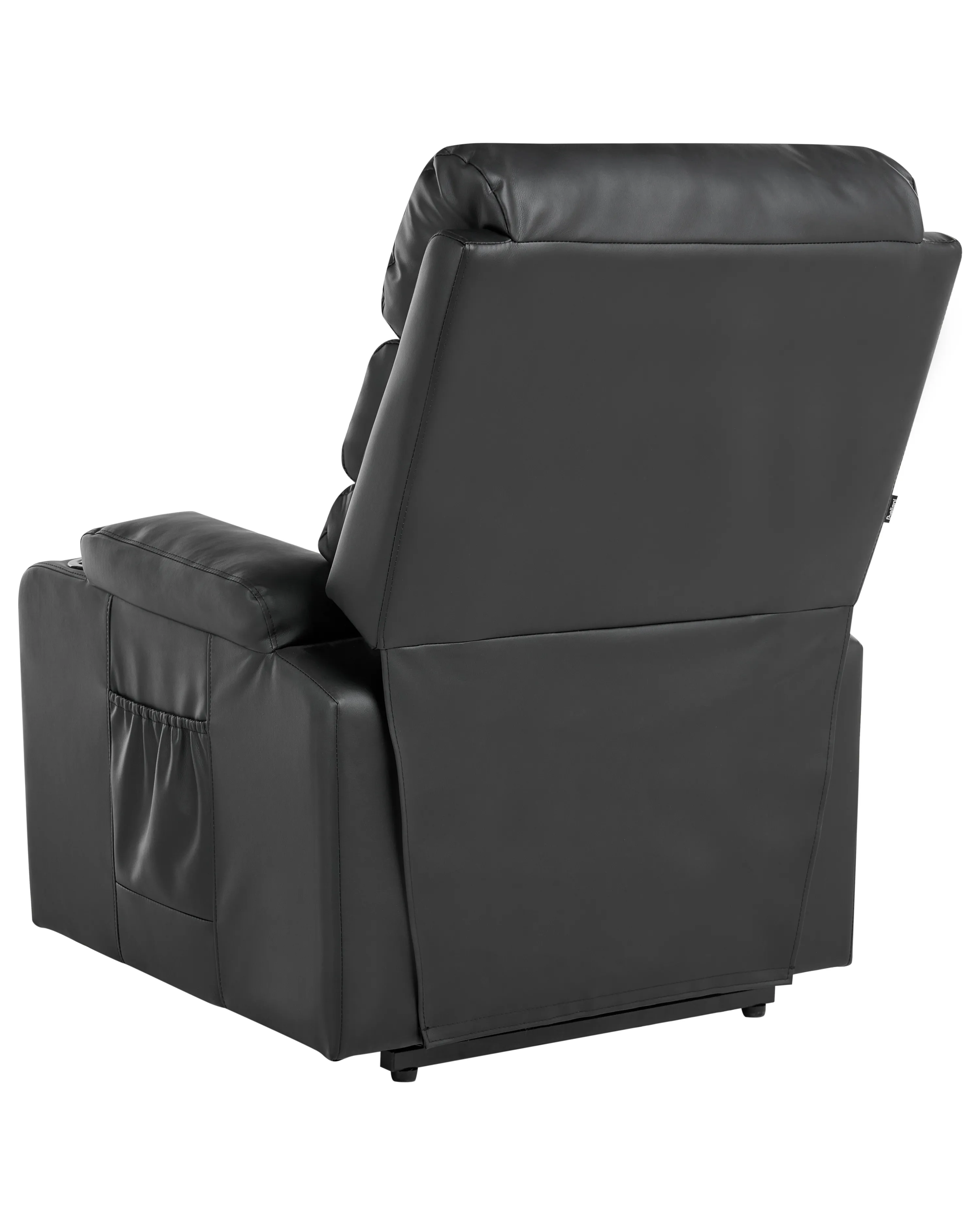 Elektrische relaxfauteuil ETER inclusief voetensteun Kunstleer Zwart