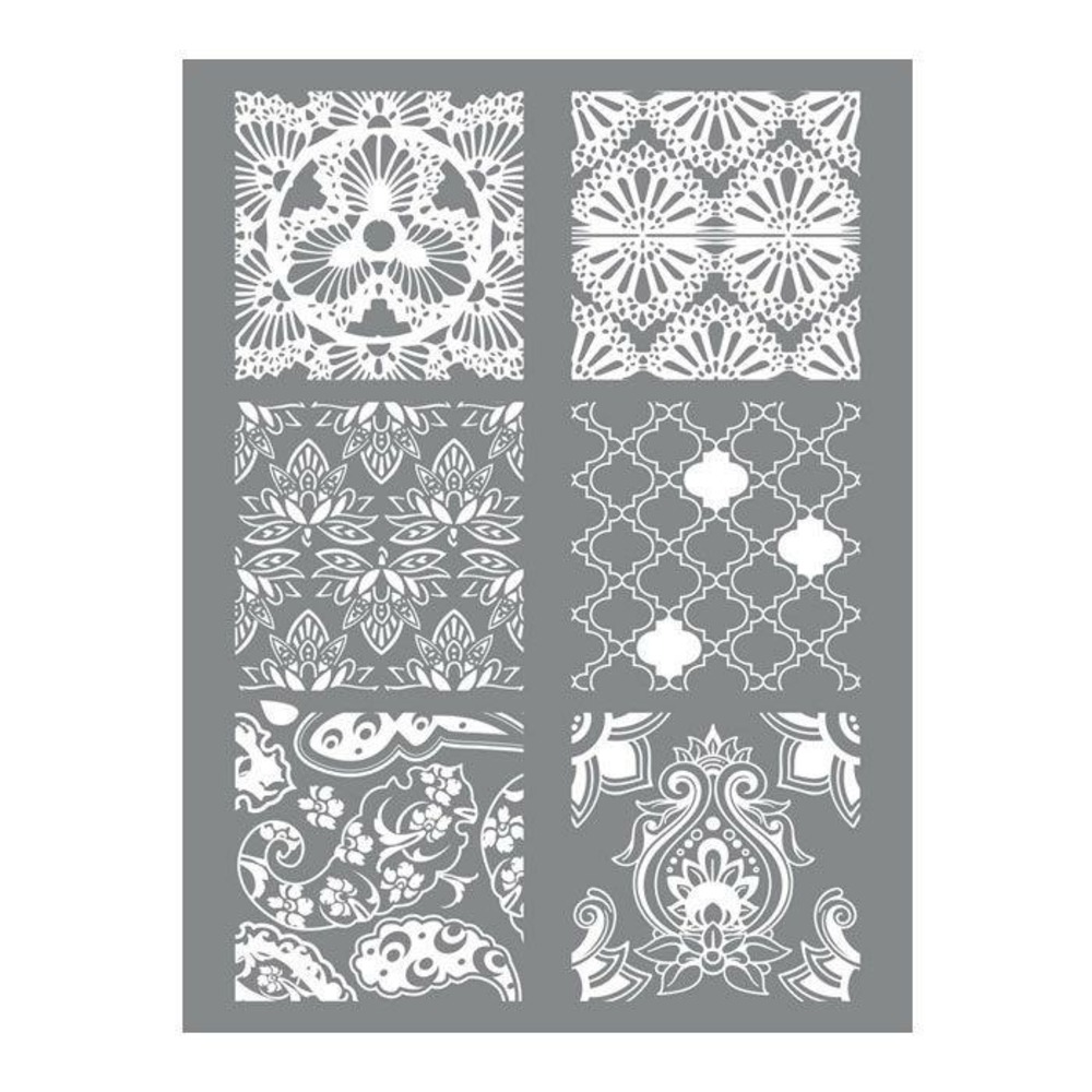 Pochoir pour pâte polymère 11,4 x 15,3 cm - hindou