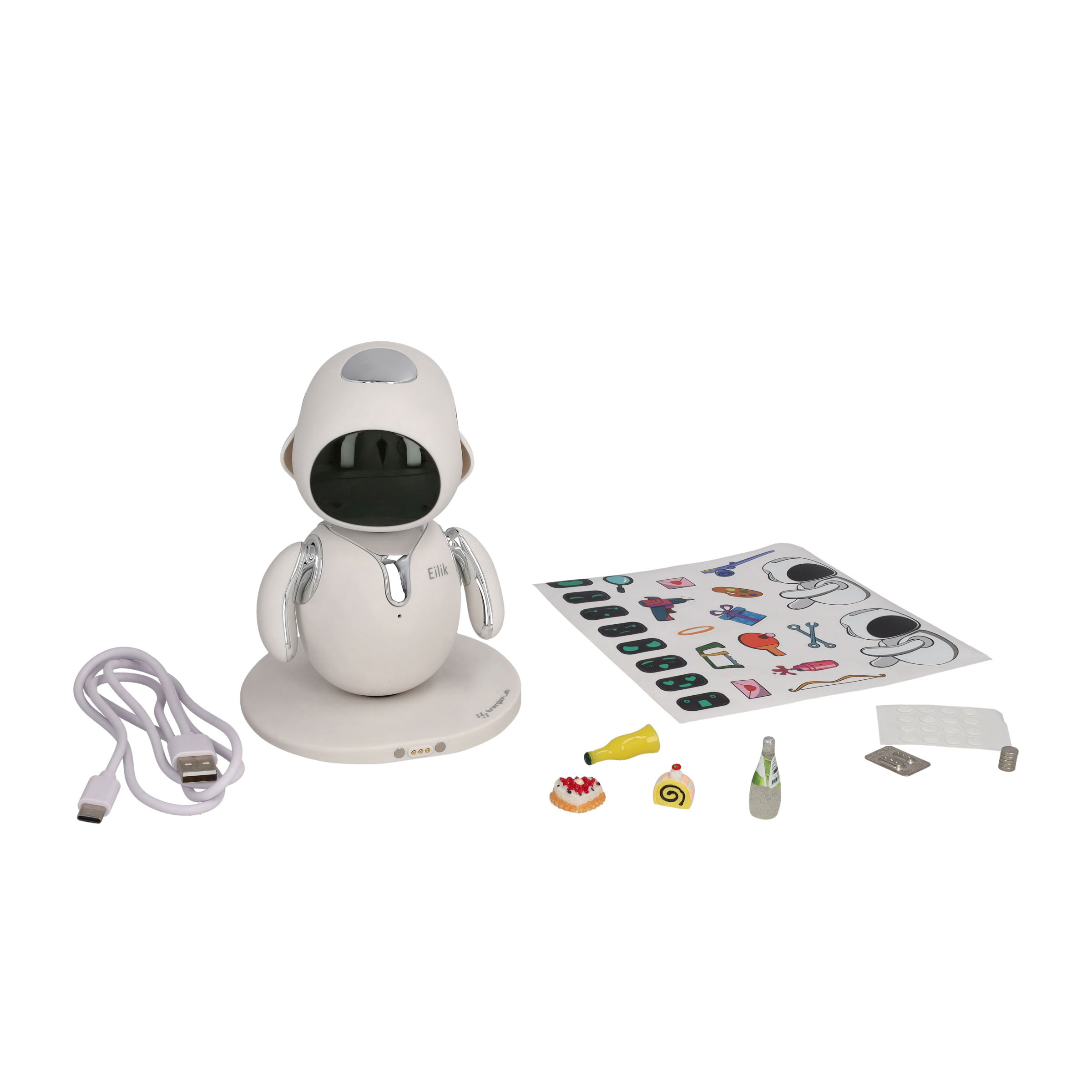 Eilik Der kleine Desktop Begleiter Bot mit unendlichem Spass - Silber (Limited Editon)