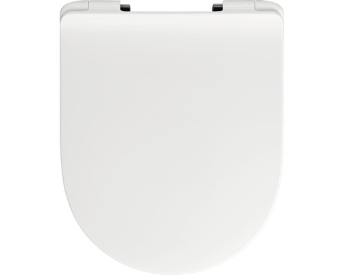 REIKA Mito toiletzitting, wit, scharnieren zwart mat, met soft-close mechanisme en Quick&Clean.