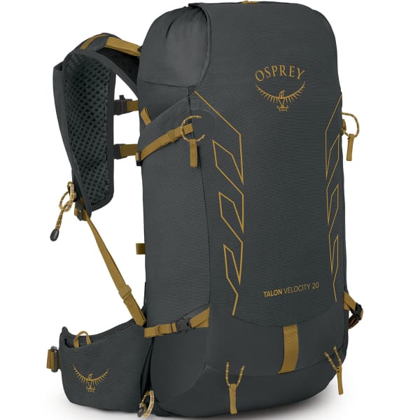 Sac à dos randonnée OSPREY TALON VELOCITY 20 DARK CHARCOAL/TUMBLEWEED YELLOW
