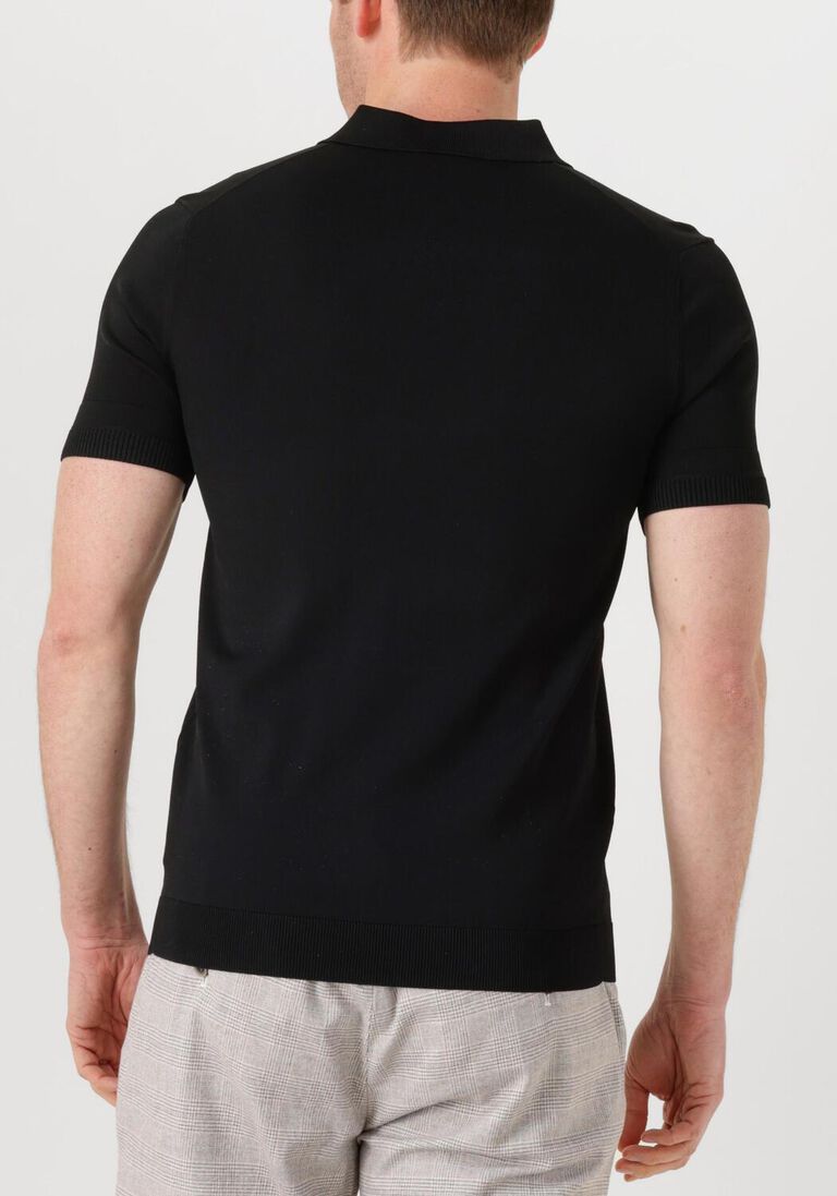zwarte genti polo polo button ss k2046-1260