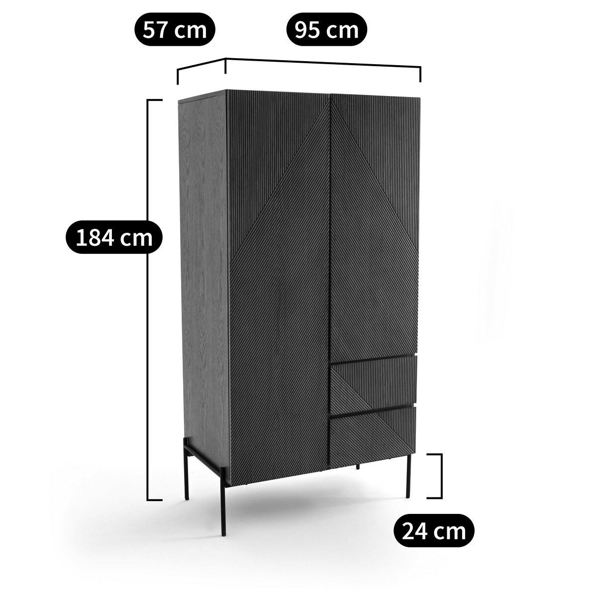 LA REDOUTE INTERIEURS<br>Roupeiro de 2 portas