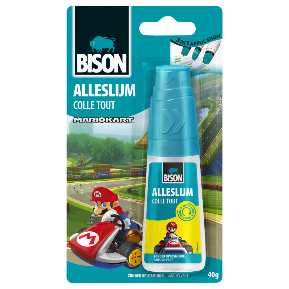 Bison Alleslijm Mario Kart OV Draai en Doseer 40 gr