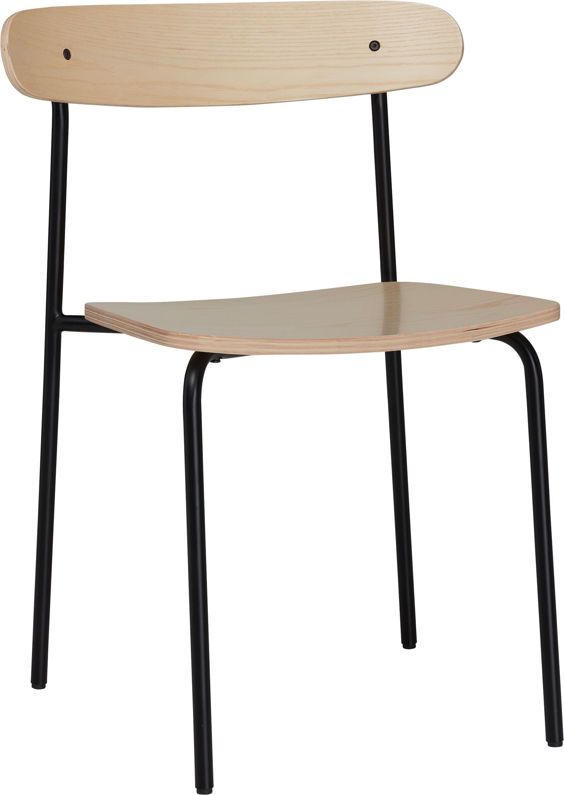 ARTURO Stuhl Esche natur - Esche furniert / B: 54.5 cm x T: 48.6 cm x H: 75.0 cm