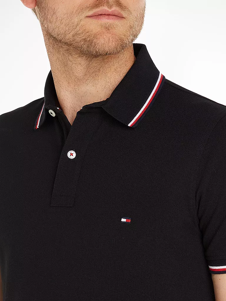 TOMMY HILFIGER Poloshirt Slim Fit  schwarz