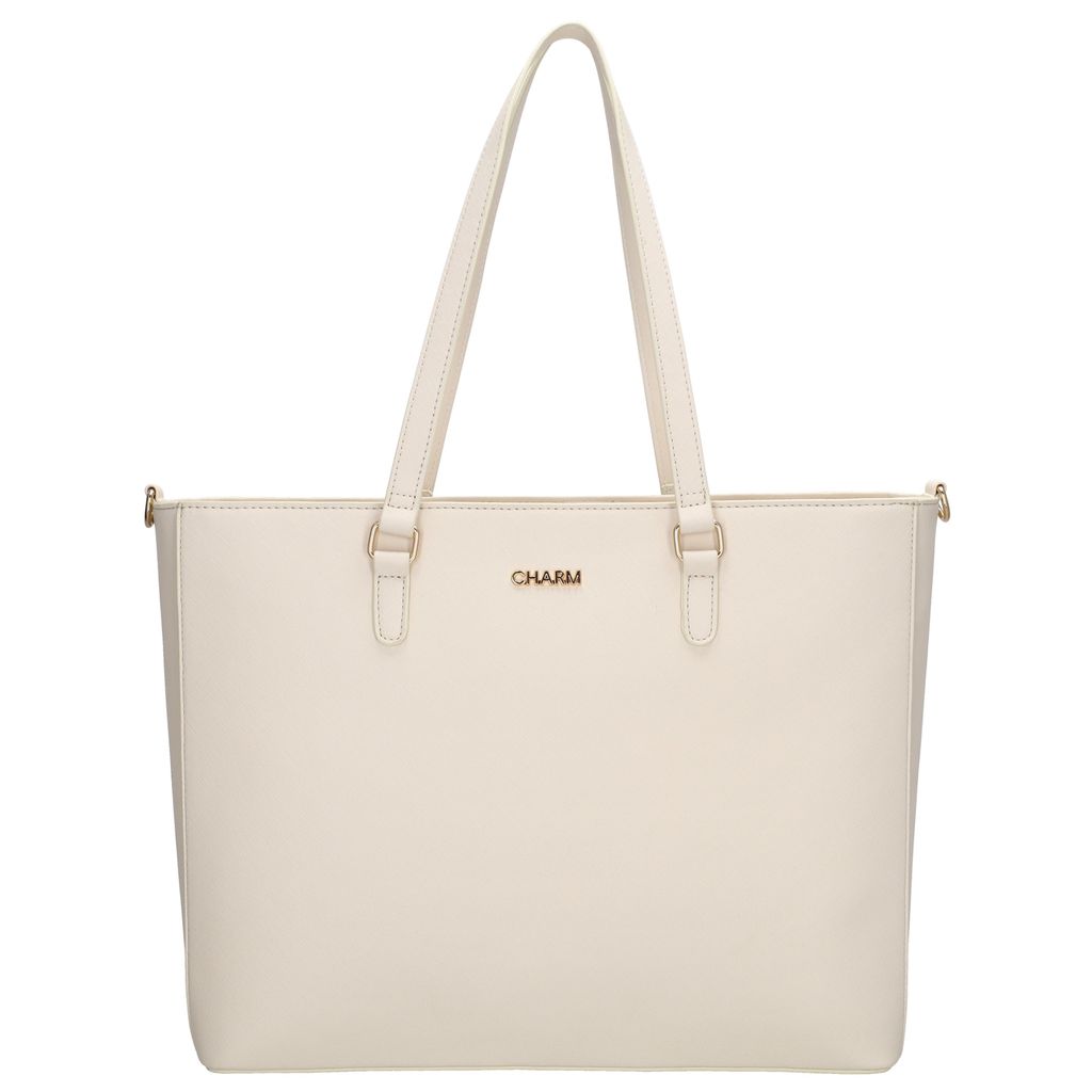 Charm London Birmingham Shopper 15,6 Inch Crème