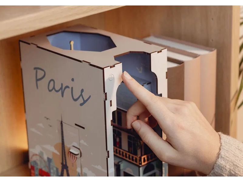 Revell Bausatz Tiny Adventures Paris Zauberhafte Miniaturwelt mit LED-Beleuchtung für Ihr Bücherregal