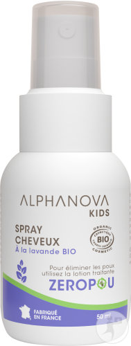 Alphanova Kids Zéropou Spray Anti-Poux Répulsif Bio 50ml