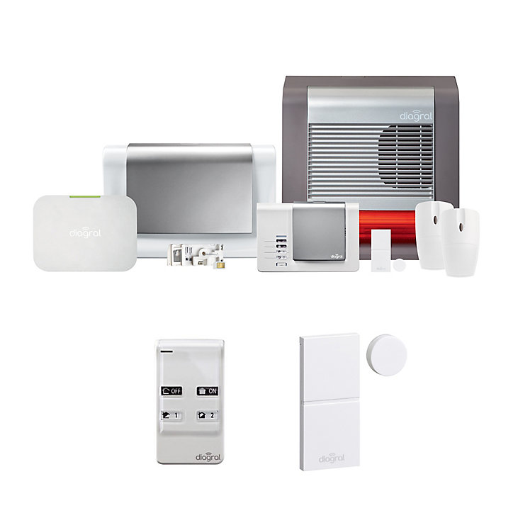 Pack alarme Diagral Précision sirène GSM DIAG04CSF + Détecteur d'ouverture DIAG39APX + Télécommande multifonction AL41ACK