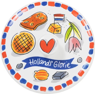 Blond Amsterdam opbergpot Hollands Glorie multi D 12,5 H 18,5 cm