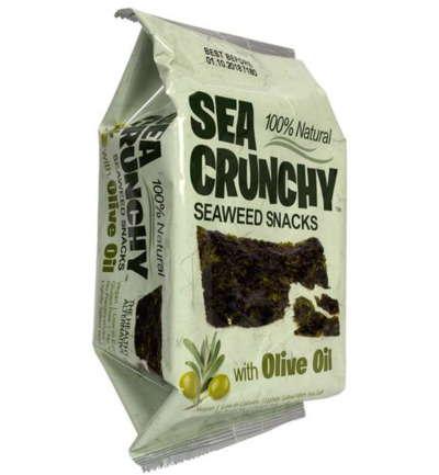Sea Crunchy Nori Zeewier Snack Met Olijf Olie (10 gr)