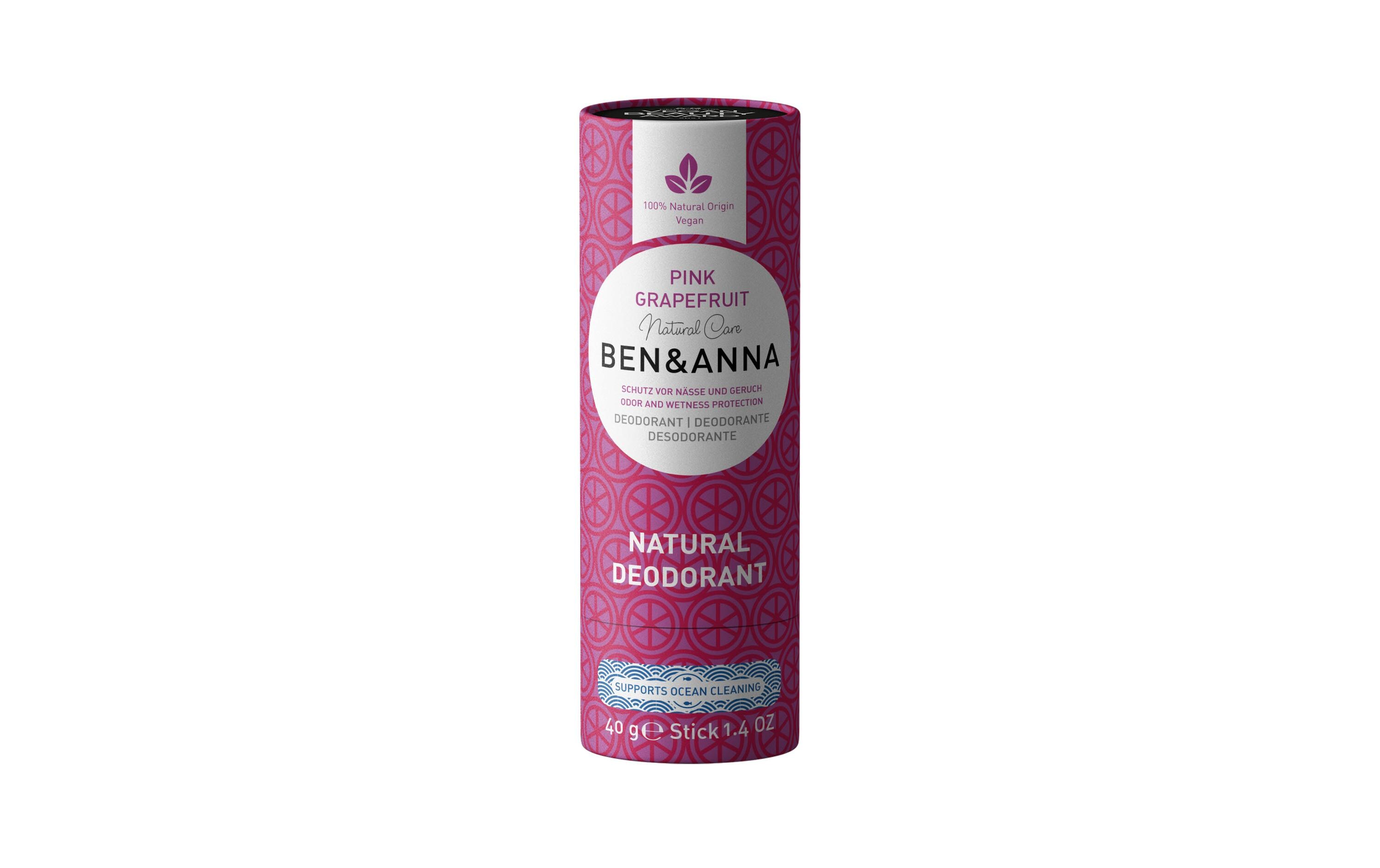 Deo Stick Pink Grapefruit 40 gNatürliches Antitranspirant ohne Aluminium, das trocken hält