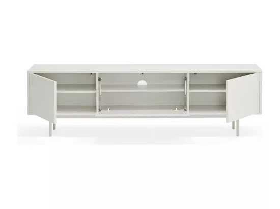 Sierra - Meuble TV en bois 3 portes L180cm : Couleur - Blanc