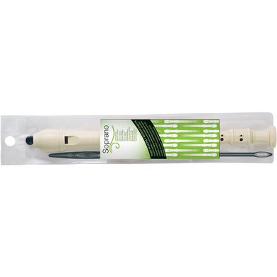 Flûte en plastique, trous 'Moderne', blanc