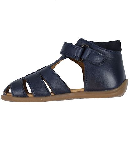 Pom Pom Sandalen - Vorspeisen Klettband - Navy