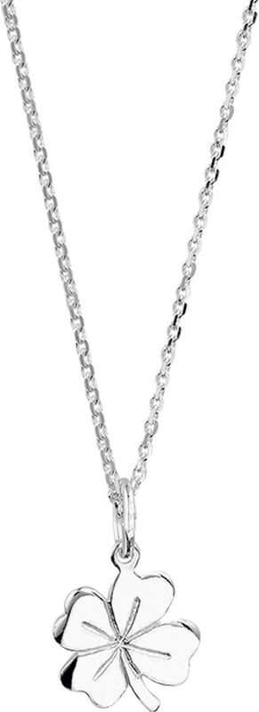 The Jewelry Collection - Dames Ketting - Zilver - Klaver Hangertje