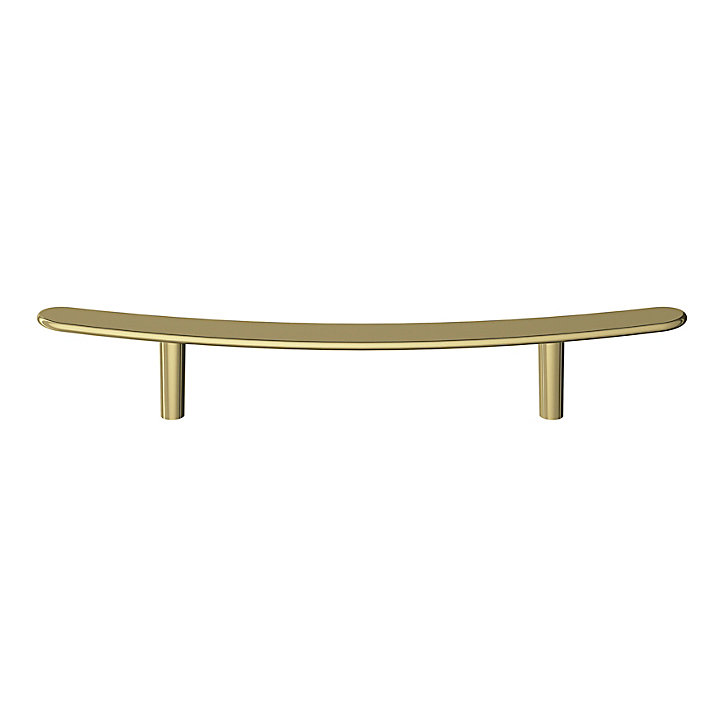 Poignée de meuble en T GoodHome Meham effet laiton doré l.220mm x l.20mm x H. 35mm entraxe 128mm