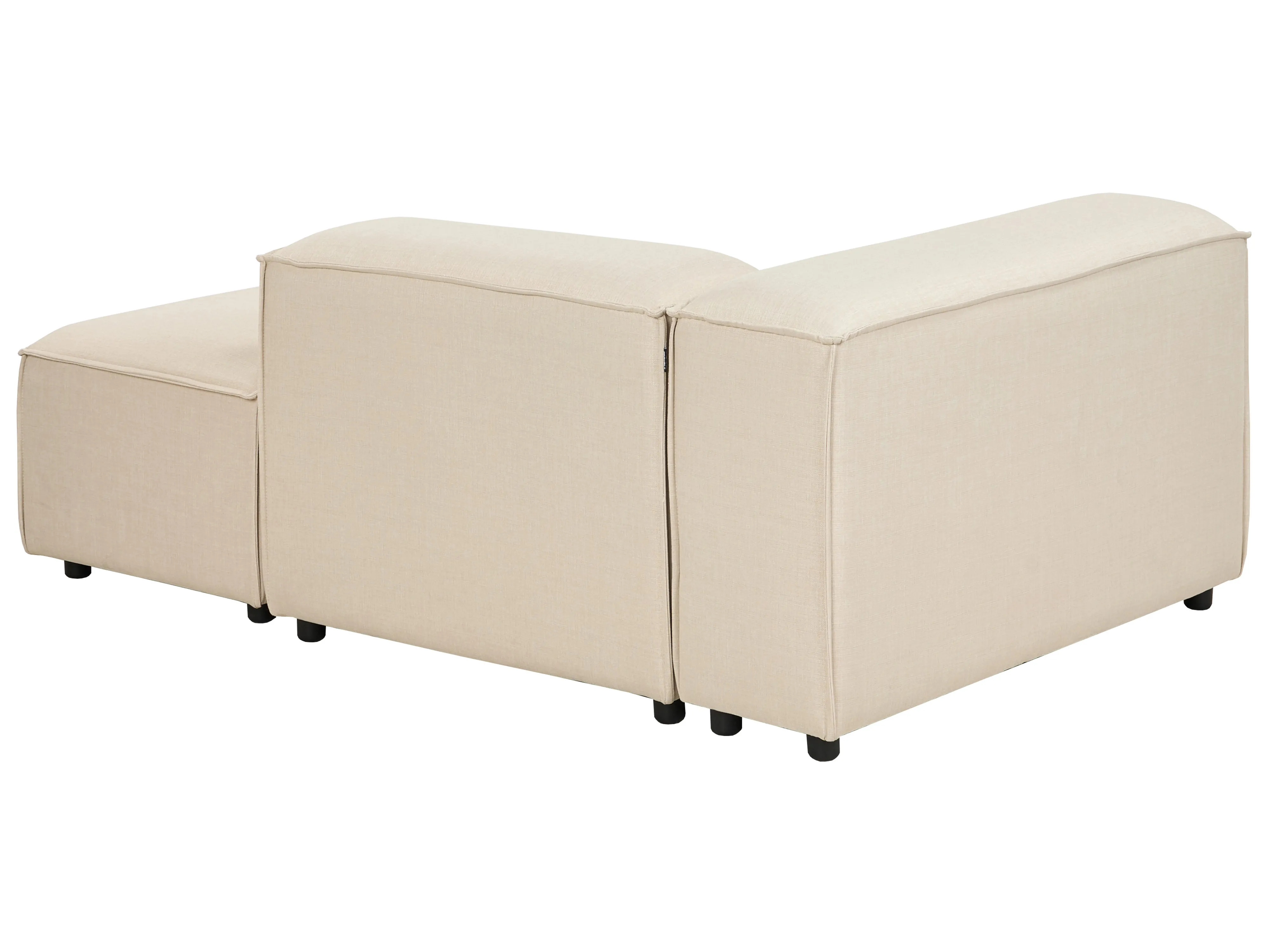 Modulaire hoekbank 3-zits ARDAL Stof Beige met ottomaan linkszijdig