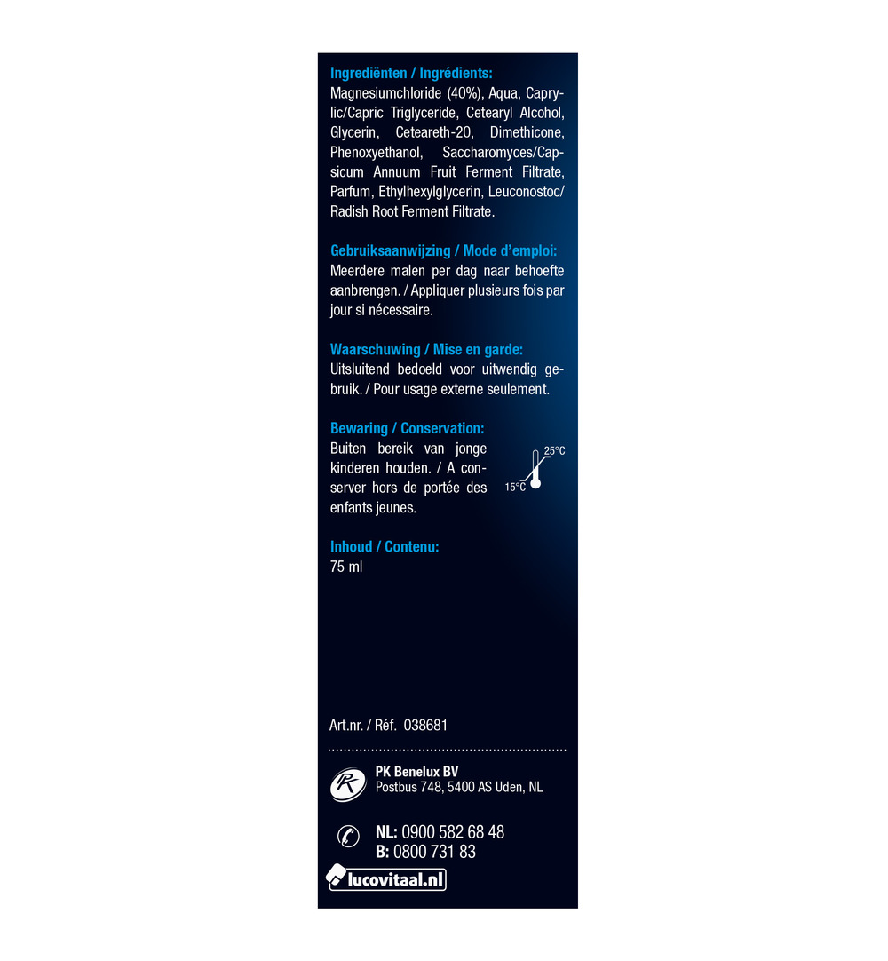 Lucovitaal Magnesium 40% Forte Crème (75 ml)